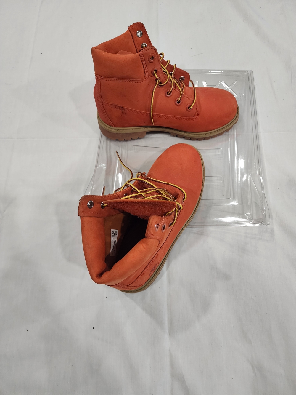 Timberland Orange Lace-Up Women's Work Boots